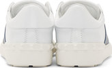 Thumbnail for your product : Valentino White & Navy Leather Sneakers