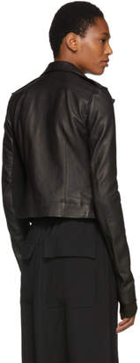 Rick Owens Black Leather Classic Stooges Jacket