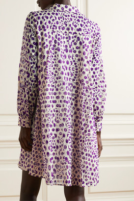 Paul & Joe Floral-print Fil Coupe Cotton Dress - Purple
