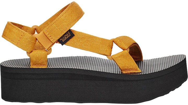 teva yellow platform sandals