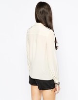 Thumbnail for your product : Aryn K Silk Blouse with Soft Peplum