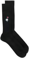 Thumbnail for your product : Alexander McQueen floral skull embroidered socks