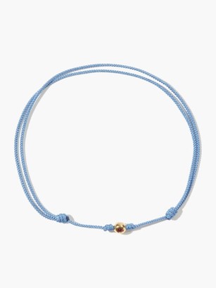 Luis Morais Ruby, 14kt Gold & Cord Bracelet - Blue