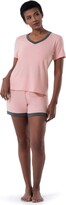 Thumbnail for your product : Fruit of the Loom Women's Sleeve Tee and Short 2 Piece Sleep Set