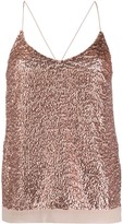 Thumbnail for your product : Semi-Couture Sequin-Embellished Sleeveless Top