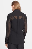Thumbnail for your product : Alexander Wang T by Silk Georgette Wrap Blouse