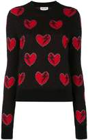Thumbnail for your product : Saint Laurent heart and lightning sweater