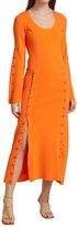 Thumbnail for your product : Christopher John Rogers Convertible Button Midi-Dress