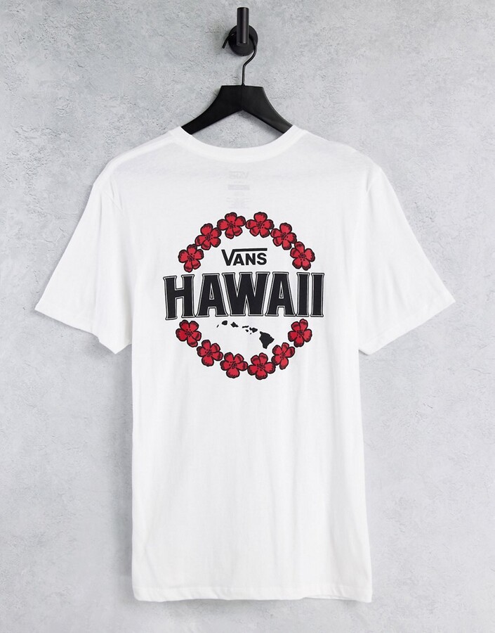 Vans Hawaii back print t-shirt in white - ShopStyle