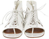 Thumbnail for your product : Alaia Leather Lace-Up Sandals