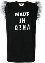 Thumbnail for your product : Gina tulle detail T-shirt