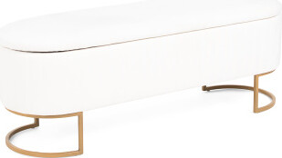 TJMAXX 50.5X16X19 Bernardo Storage Bench, Polyester