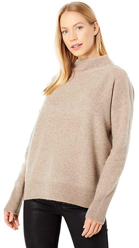 Vince Boiled Funnel Neck Pullover Cashmere Sweater - ShopStyle