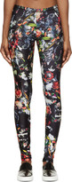 Thumbnail for your product : McQ Black Floral Festival Print Leggings