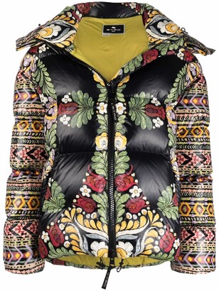 Etro Floral-Print Puffer Jacket - ShopStyle