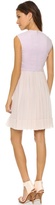 Thumbnail for your product : Rebecca Taylor V Neck Dress with Pleated Skirt