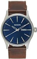 Thumbnail for your product : Nixon SENTRY Watch silvercoloured/brown