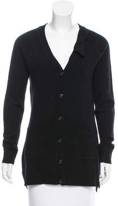Kate Spade Bow-Accented Rib Knit Cardigan