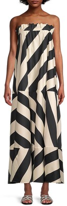 Tory Burch Wide Stripe Maxi Dress