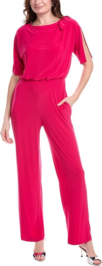 Vince Camuto V Neck Front Tie Jumpsuit ShopStyle