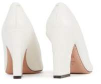 BOSS Italian-leather pumps with feature heel