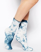 Thumbnail for your product : ASOS Tie Dye Ankle Socks