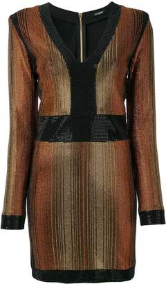 Balmain stone encrusted fitted dress