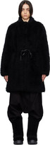 Thumbnail for your product : Yves Salomon Meteo Black Belted Coat