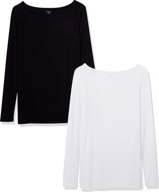 Daily Ritual Amazon Brand Women's Jersey Long-Sleeve Bateau-Neck T-Shirt