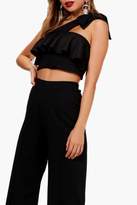 Thumbnail for your product : boohoo Frill Top and Split Front Culotte Co-ord Set