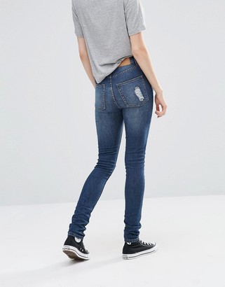 Cheap Monday Second Skin Carbon Torn Jeans