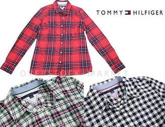 Tommy Hilfiger New Womens Classic Button Front Boyfriend Flannel Shirt! Variety
