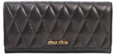 Thumbnail for your product : Miu Miu Black Quilted Leather Continental Wallet