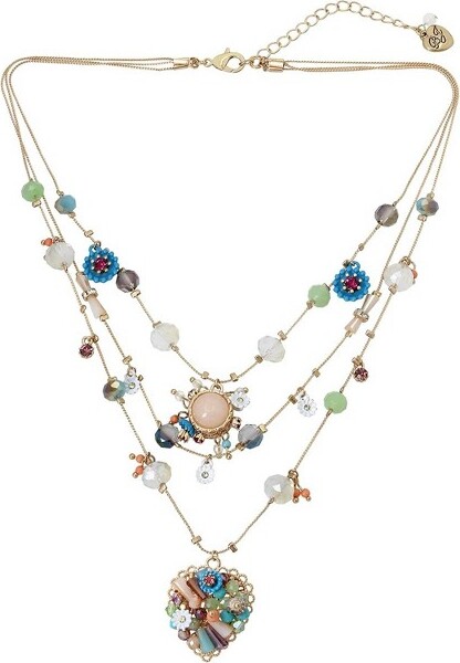 Summit Adventure BetseyJohnsonWomen'sButterflyCharmLayeredNecklace-DaintyGold/SilverPendantAdjustableChainTrendyStackableJewelryGift