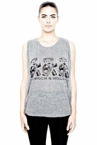 Thumbnail for your product : Lauren Moshi Effie Rock and Roll Muscle Tank in Heather Grey