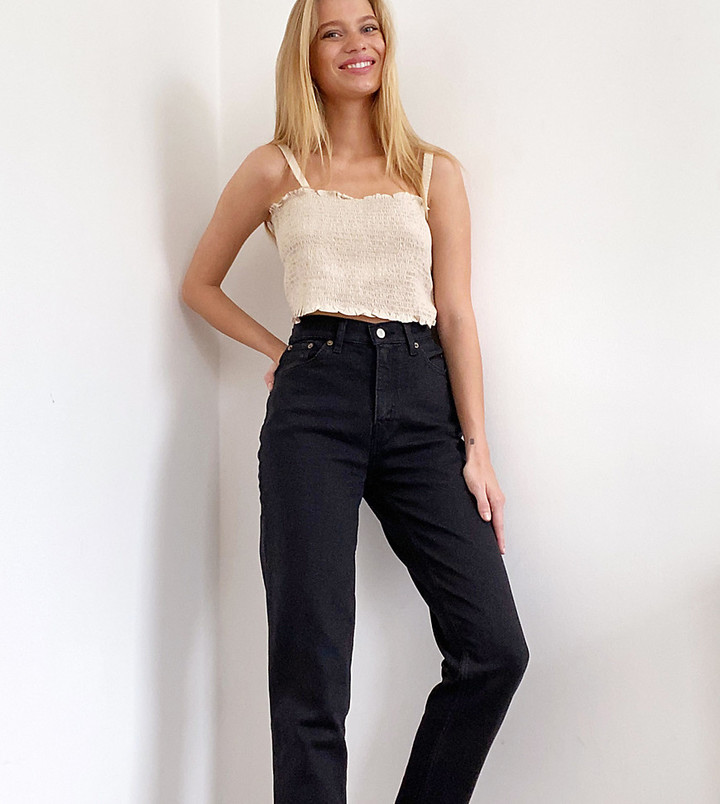 mom jeans levis black