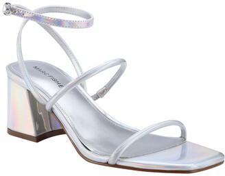 3 inch silver block heels