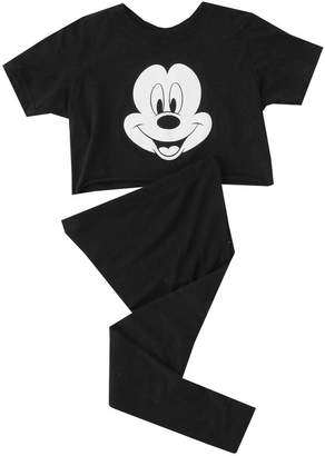 boohoo Girls Disney Mickey Tee Nightwear Set