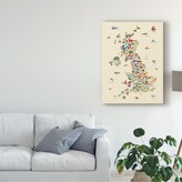 Thumbnail for your product : Trademark Global Michael Tompsett Animal Map of Great Britain & Ni For Children and Kids Beige Canvas Art