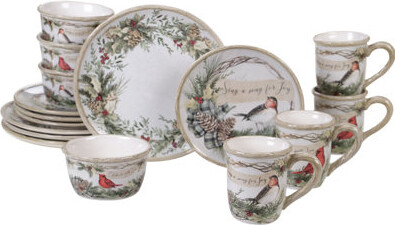 Certified International Holly And Ivy 16Pc Dinnerware Set