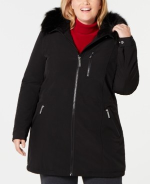 plus size faux fur hoodie