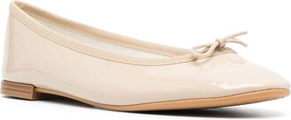 Repetto Bow-Detail Leather Ballerina Shoes