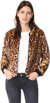 Thumbnail for your product : Splendid Leopard Faux Fur Bomber Jacket