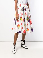 Thumbnail for your product : MSGM Fruit Print Midi Skirt