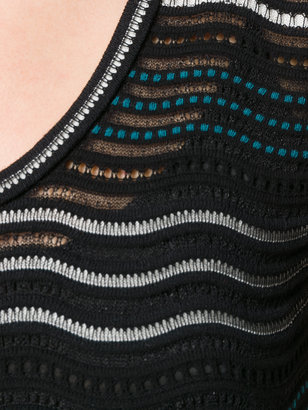 M Missoni wave knit sleeveless dress