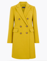 Thumbnail for your product : Marks and Spencer Petite Tailored Waisted Coat with Wool