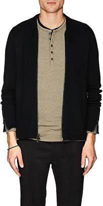 John Varvatos Men's Merino Wool-Blend Zip-Front Sweater