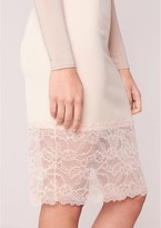 Thumbnail for your product : Missy Empire Tutti Beige Lace Hem Bodycon Midi Skirt