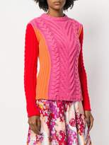 Thumbnail for your product : Emilio Pucci cable knit blockcolour jumper