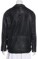 Thumbnail for your product : OAK Long Sleeve Leather Jacket